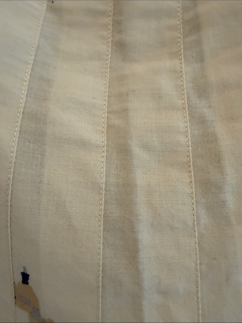 Talbots Cream A-Line Skirt with Brown & Blue Cityscape Print - Picture 4 of 7